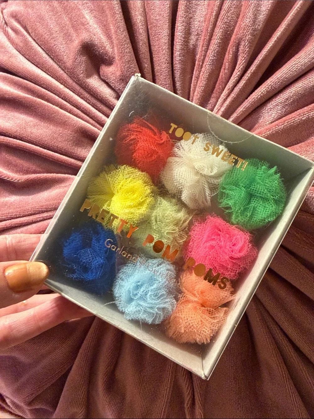 Meri Meri TOOT SWEET Pretty Pom Poms Decorative Garland - Multicolor